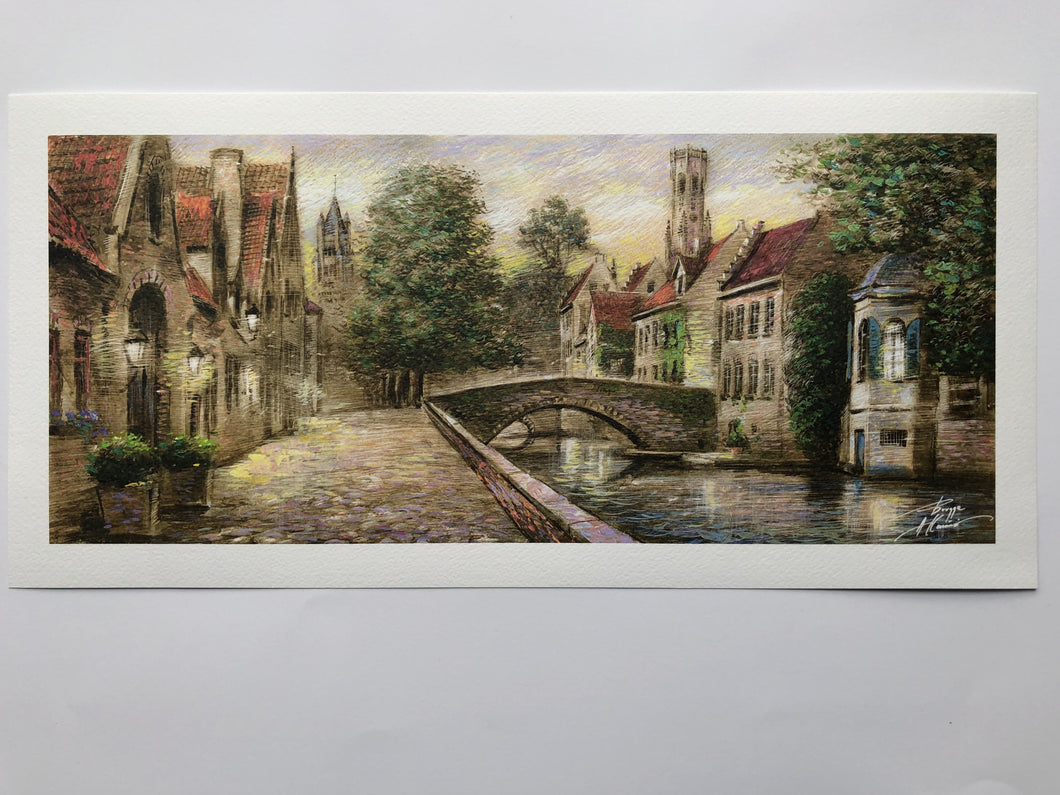 Bruges oldest bridges and Belfort tower