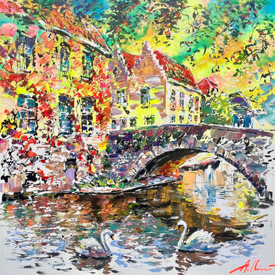 Modern bridge of Bruges