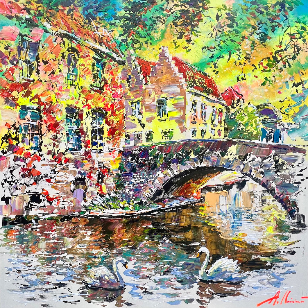 Modern bridge of Bruges