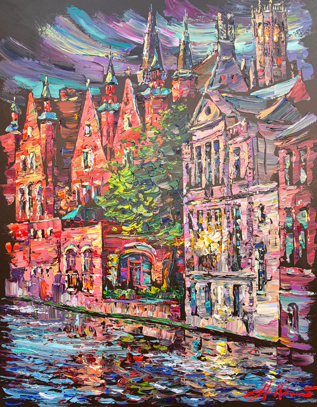 Night scene of Bruges