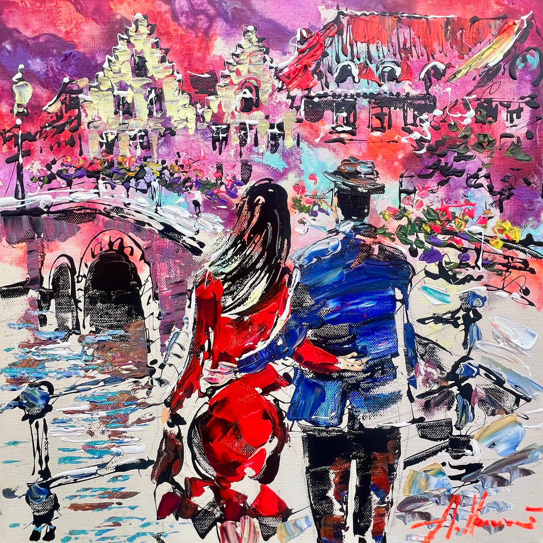 Romantic couple in Bruges