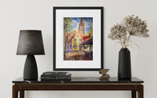 Watercolour. Church of our Lady in Bruges