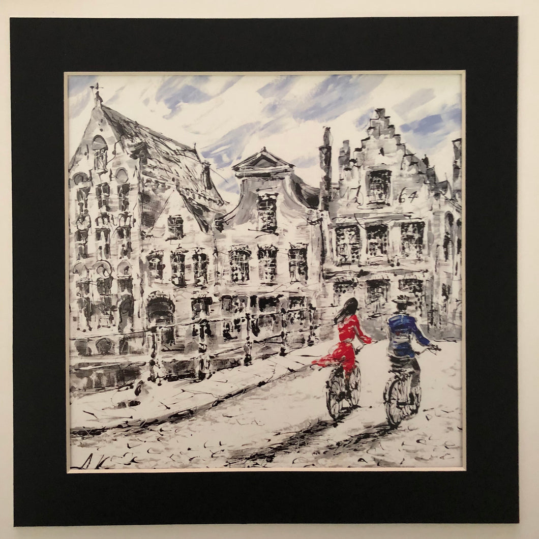 Bicyclists at Bruges