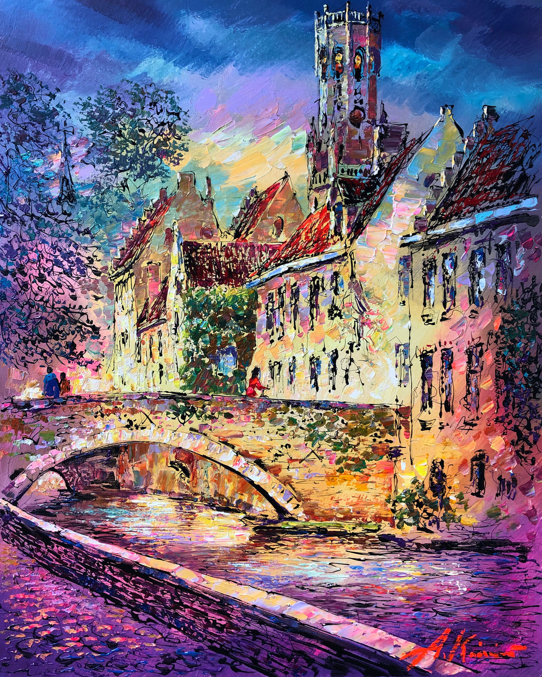 Colourful Bruges 60x40cm