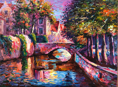 Canal in bright colours 50x75